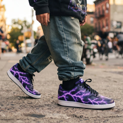 Custom Sneaker Electric Lightning Purple Lows