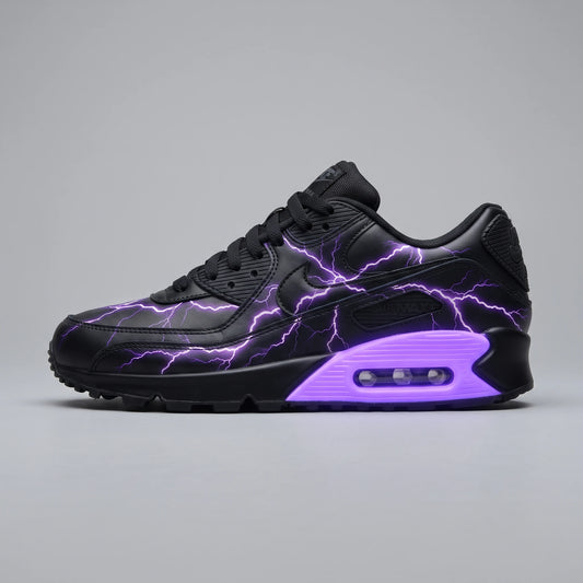 Custom Sneaker Electric Violet Lightning Lows