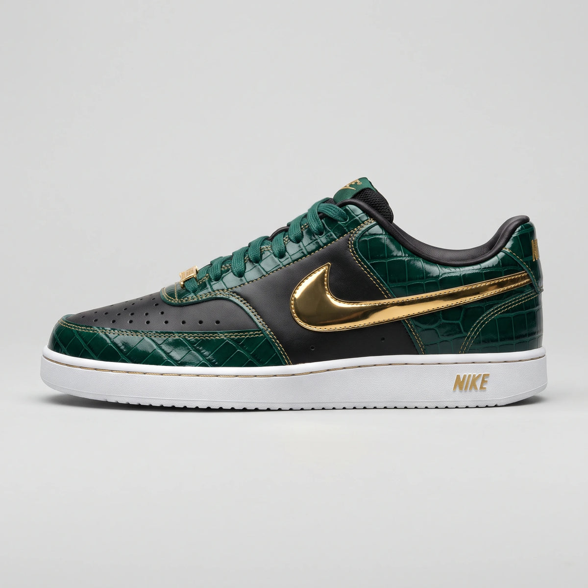 Custom Sneaker Emerald Croc Gold Chain Lows