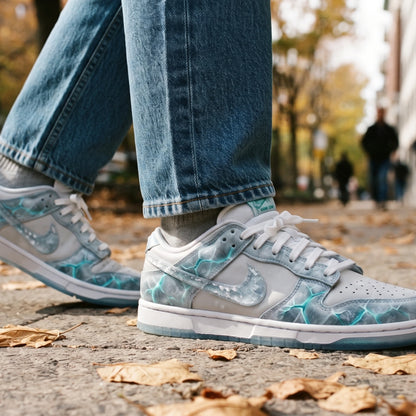 Custom Sneaker Frozen Tundra Cracked Ice