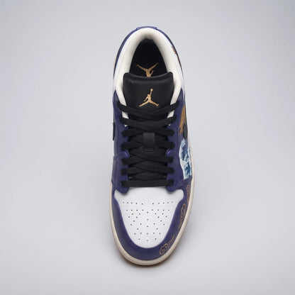 Custom Sneaker Great Wave & Imperial Gold Dragon