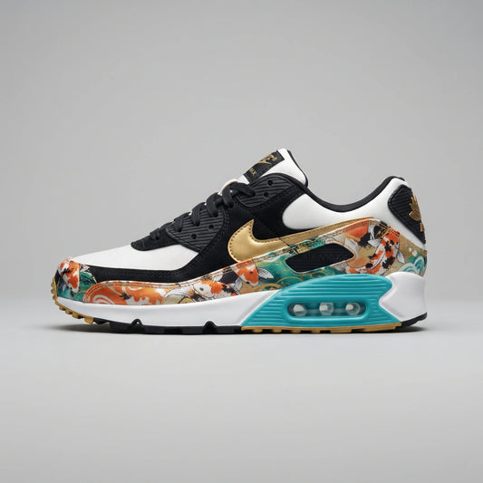 Custom Sneaker Imperial Koi Lotus Lows