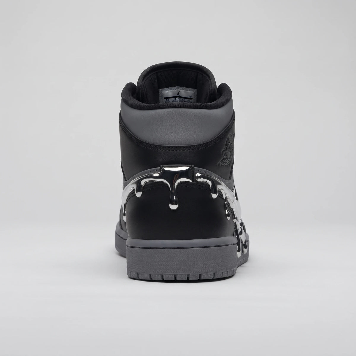 Custom Sneaker Liquid Chrome Mercury & Cyber Splash Mids