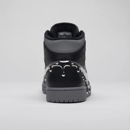 Custom Sneaker Liquid Chrome Mercury & Cyber Splash Mids