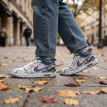 Custom Sneaker Mecha Gundam Titanium Exoskeleton Mids