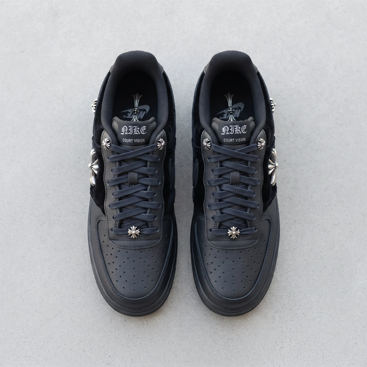 Custom Sneaker Midnight Velvet Gothic Cross Lows