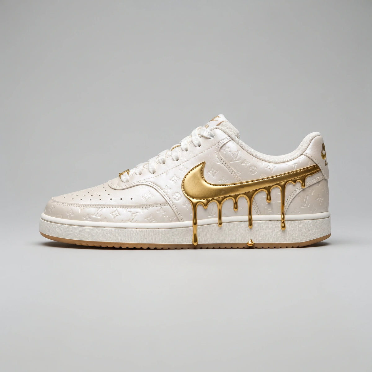Custom Sneaker Monogram 24K Gold Drip Lows