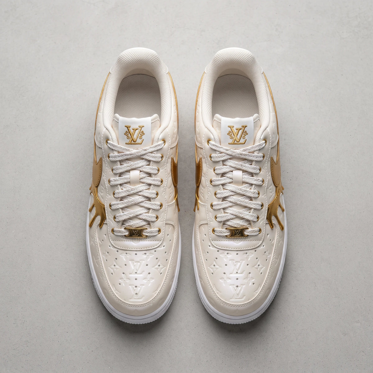 Custom Sneaker Monogram 24K Gold Drip Lows