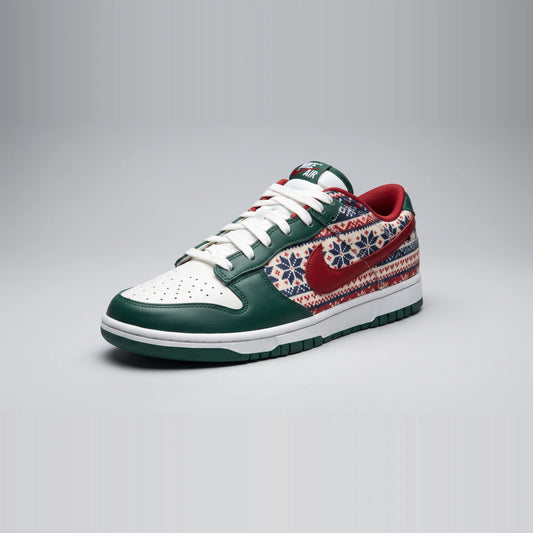 Custom Sneaker Nordic Fair Isle Winter Knit