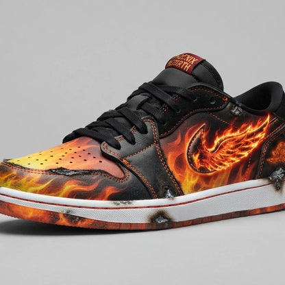 Custom Sneaker Phoenix Rebirth Blazing Inferno