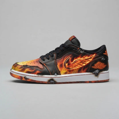 Custom Sneaker Phoenix Rebirth Blazing Inferno