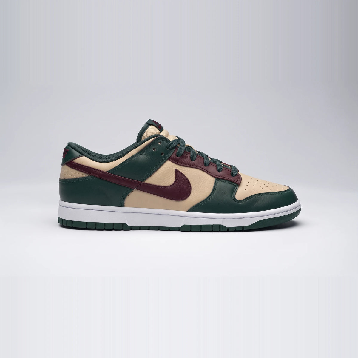 Custom Sneaker Pine Forest & Burgundy Wine