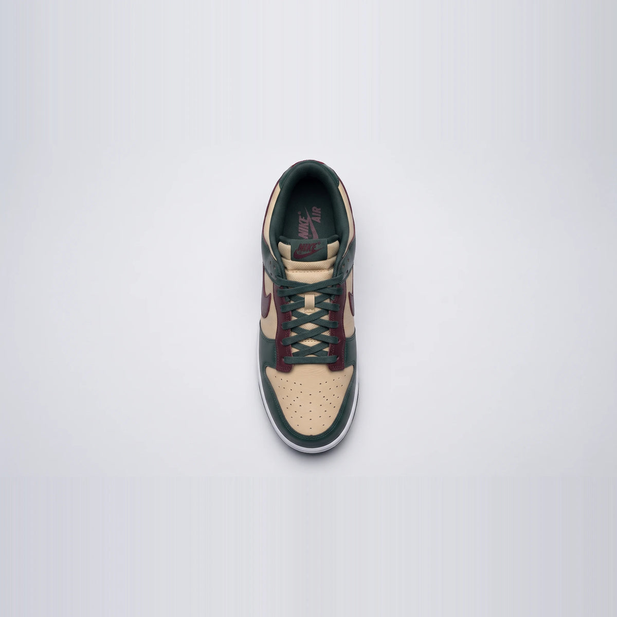 Custom Sneaker Pine Forest & Burgundy Wine