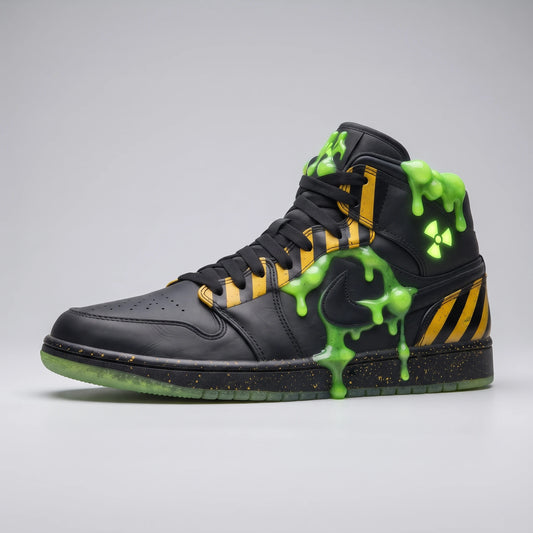Custom Sneaker Radioactive Biohazard & Toxic Slime Mids