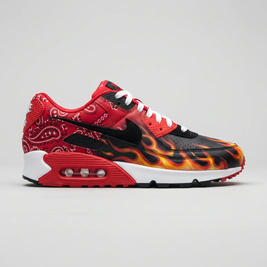 Custom Sneaker Red Bandana Blazing Lows