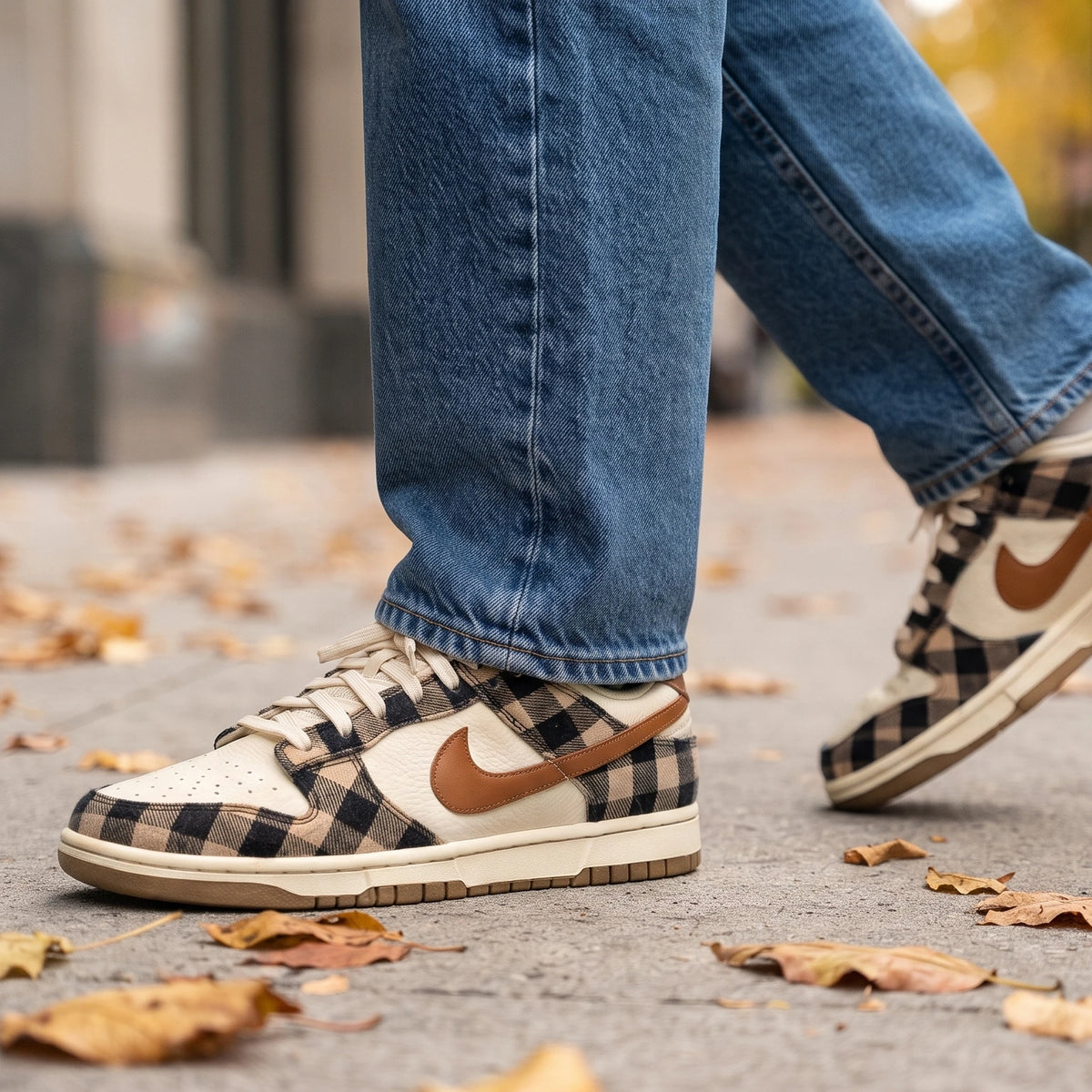 Custom Sneaker Rustic Cabin Buffalo Check