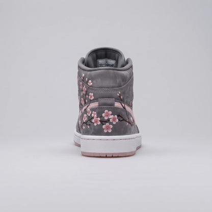 Custom Sneaker Sakura Blossom & Shadow Smoke Mids