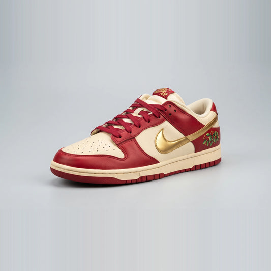 Custom Sneaker Santa Crimson & Liquid Gold