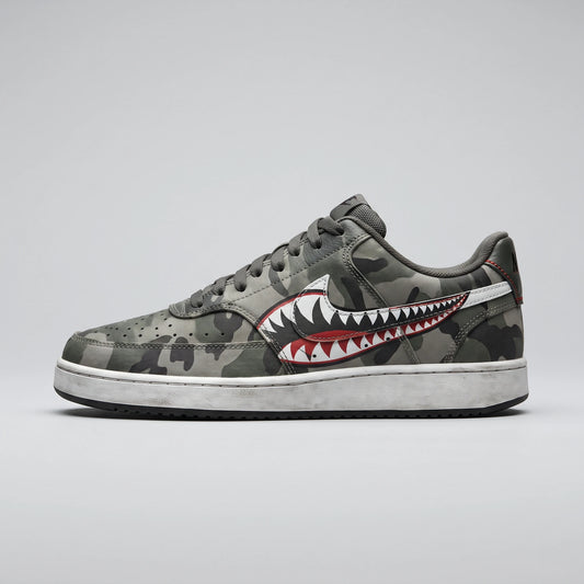 Custom Sneaker Savage Shark Teeth Camo Lows