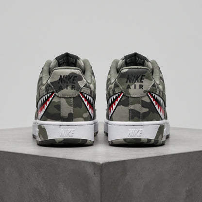 Custom Sneaker Savage Shark Teeth Camo Lows