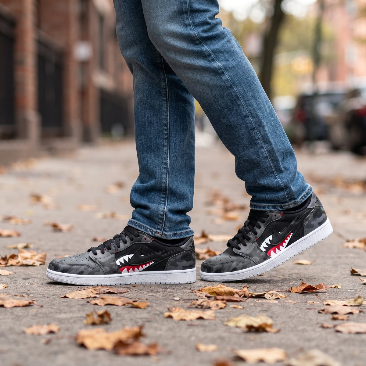 Custom Sneaker Savage Street Shark Jaw