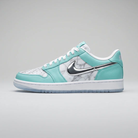 Custom Sneaker Tiffany Diamond Marble Lows