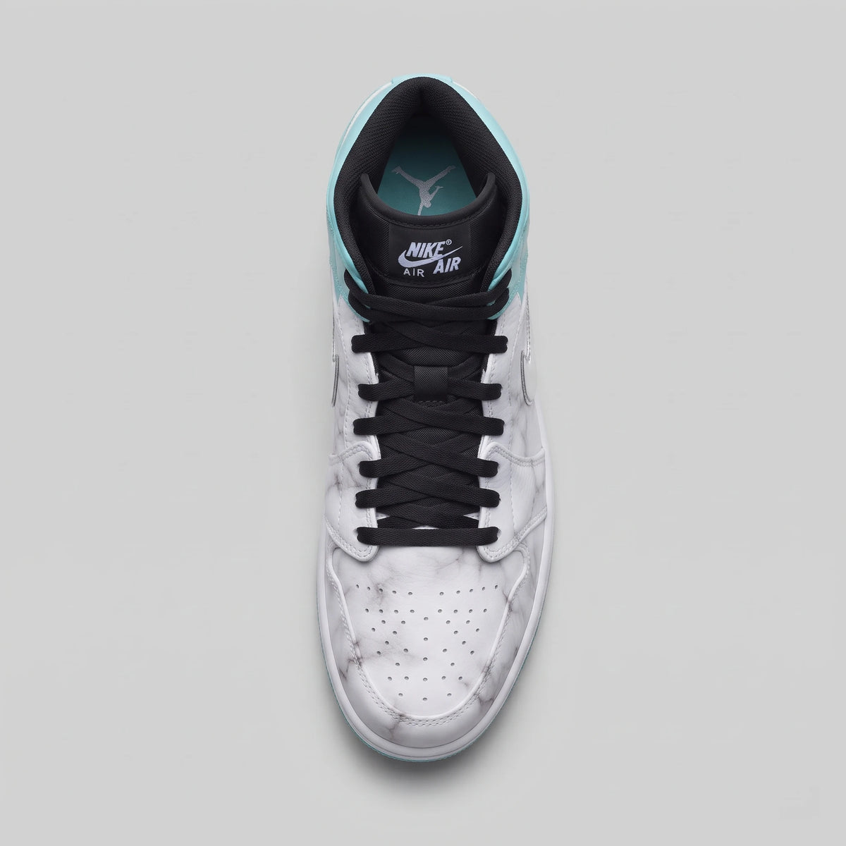 Custom Sneaker Tiffany Diamond & Carrara Marble Mids