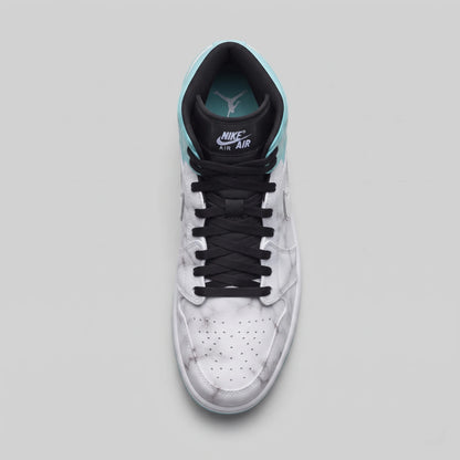 Custom Sneaker Tiffany Diamond & Carrara Marble Mids