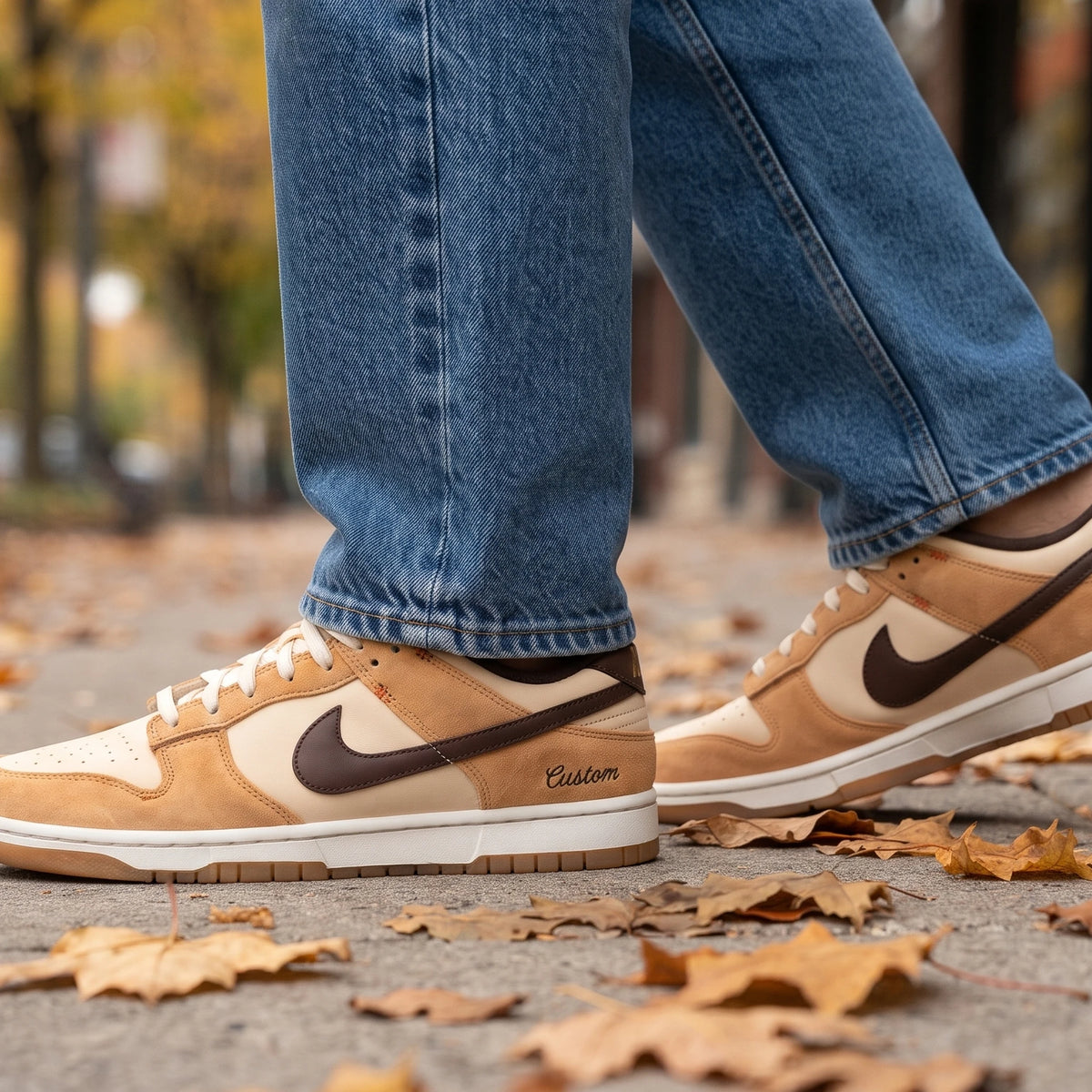 Custom Sneaker Toasted Caramel & Cashmere Cream