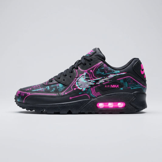 Custom Sneaker Tokyo Neon Glitch Lows