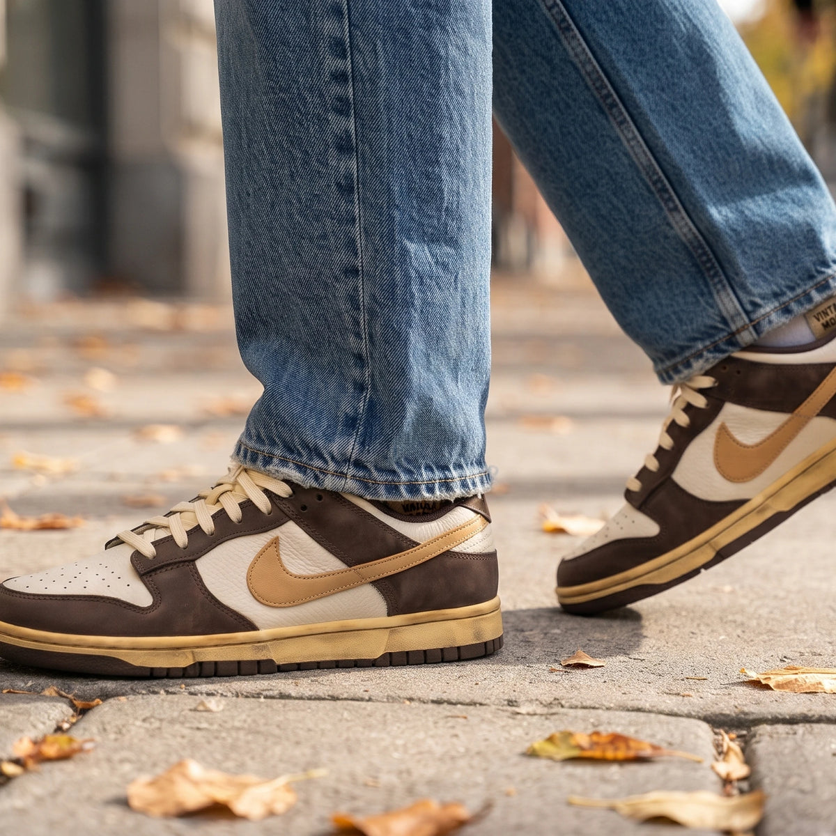 Custom Sneaker Vintage Mocha Aged Sail