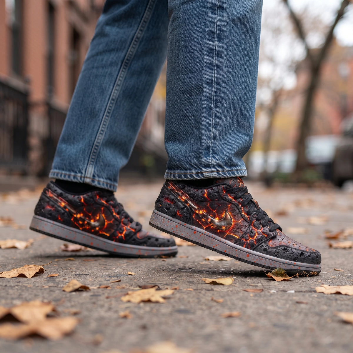 Custom Sneaker Volcanic Magma & Molten Lava