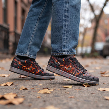 Custom Sneaker Volcanic Magma & Molten Lava