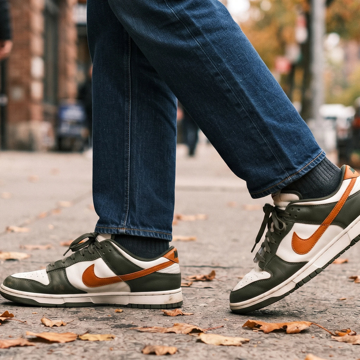 Custom Sneaker Winter Olive & Burnt Amber