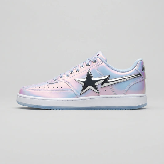 Custom Sneaker Y2K Metallic Chrome Star Lows